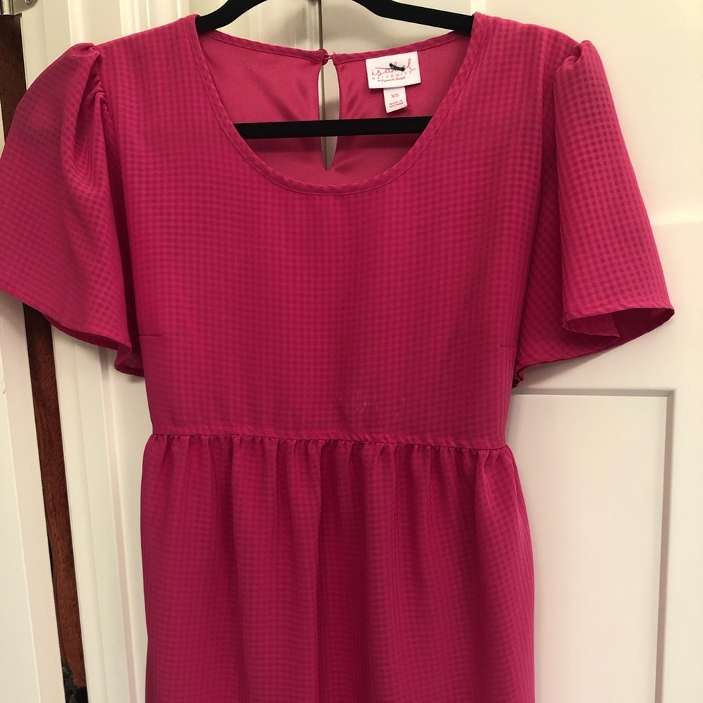 Pink empire waist maternity shirt